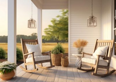 photo of a porch with 2 chairs